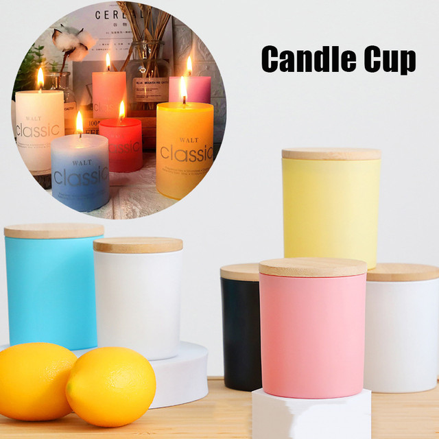 Colored Glass DIY Candle Jars Windproof Cup Self-made Candle Pot